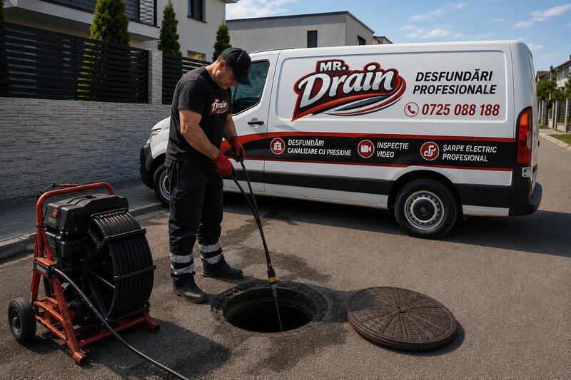 Desfundare Canalizare Bucuresti & Inspectie Video | Mr. Drain
